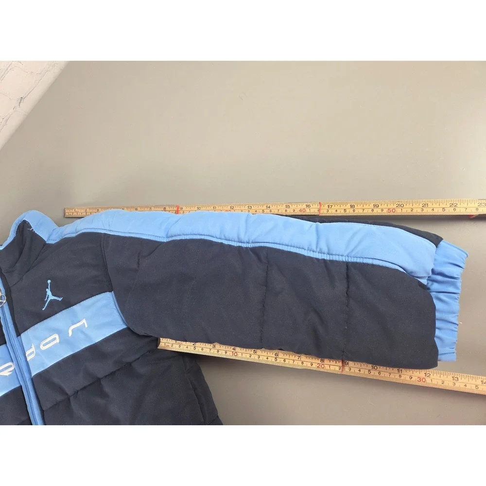 JORDAN Fleece Lined Insulated Puffer Jacket, Boys S, Blue Embroidered